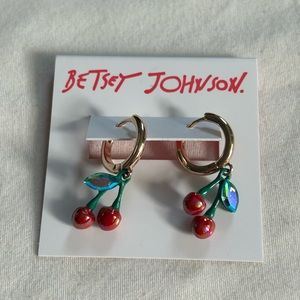 Betsey Johnson Gold Hoop with Cherries